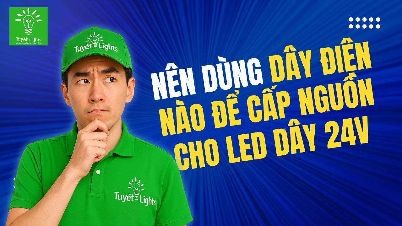 🔌 Nên dùng dây điện nào để cấp nguồn cho LED dây 24V